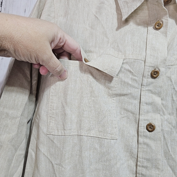 DULUTH Women's Artisan Hemp Duster Shirt Dress Organic Cotton Long Line Size XL. - Picture 8 of 15